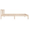 Cadre de lit sans matelas bois massif 75x190 cm 