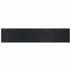 Tapis rectangulaire noir 60x300 cm bambou 