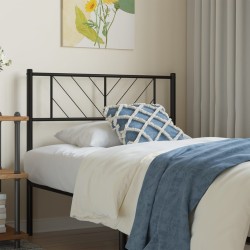 Tête de lit métal noir 90 cm 