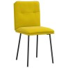 Chaises à manger lot de 2 Jaune Velours 