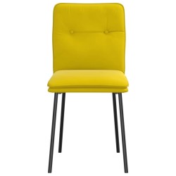 Chaises à manger lot de 2 Jaune Velours 