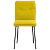 Chaises à manger lot de 2 Jaune Velours 