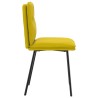 Chaises à manger lot de 2 Jaune Velours 