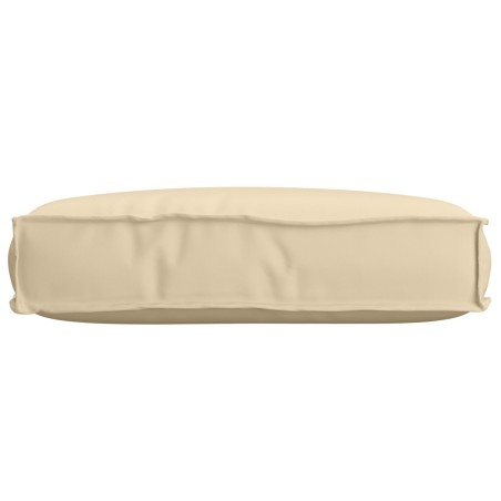 Coussin en Palette pour siège Beige 60x40x8 cm Tissu Oxford 