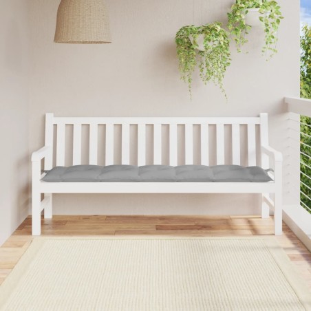 Coussin de banc de jardin gris 180x50x7 cm tissu oxford 