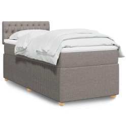 Sommier à lattes de lit avec matelas Taupe 80x200 cm Tissu 
