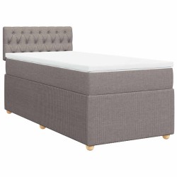 Sommier à lattes de lit avec matelas Taupe 80x200 cm Tissu 