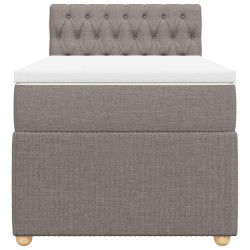 Sommier à lattes de lit avec matelas Taupe 80x200 cm Tissu 