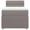 Sommier à lattes de lit avec matelas Taupe 80x200 cm Tissu 