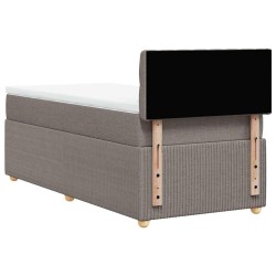 Sommier à lattes de lit avec matelas Taupe 80x200 cm Tissu 