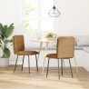 Chaises à manger lot de 2 Marron Velours 