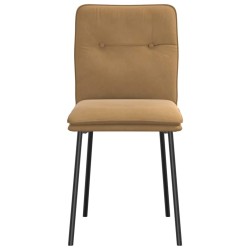 Chaises à manger lot de 2 Marron Velours 