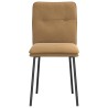 Chaises à manger lot de 2 Marron Velours 