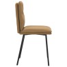 Chaises à manger lot de 2 Marron Velours 