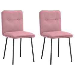 Chaises à manger lot de 2 Rose Velours 
