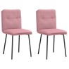 Chaises à manger lot de 2 Rose Velours 
