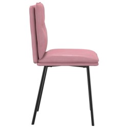 Chaises à manger lot de 2 Rose Velours 