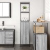 Meuble de salle de bain avec étagères sonoma gris 36x35x165 cm 
