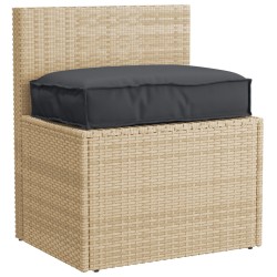 Coussin Pallet pour siège noir 60x40x8 cm en tissu Oxford 