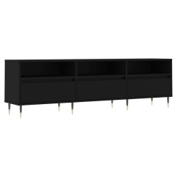 Meuble TV noir 150x30x44,5 cm bois d'ingénierie 