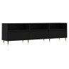 Meuble TV noir 150x30x44,5 cm bois d'ingénierie 