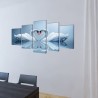 Set de toiles murales imprimées Cygnes 100 x 50 cm 