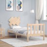 Cadre de lit sans matelas bois de pin massif 