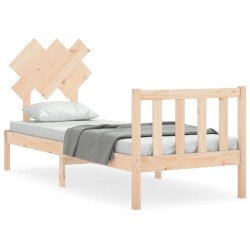 Cadre de lit sans matelas bois de pin massif 