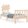 Cadre de lit sans matelas bois de pin massif 