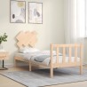 Cadre de lit sans matelas bois de pin massif 