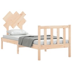 Cadre de lit sans matelas bois de pin massif 