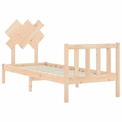 Cadre de lit sans matelas bois de pin massif 