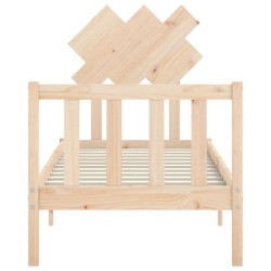 Cadre de lit sans matelas bois de pin massif 