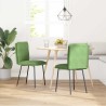 Chaises à manger lot de 2 Vert clair Velours 