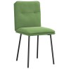 Chaises à manger lot de 2 Vert clair Velours 