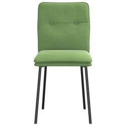 Chaises à manger lot de 2 Vert clair Velours 