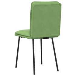 Chaises à manger lot de 2 Vert clair Velours 