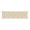 Coussin de banc de jardin beige 180x50x7 cm tissu oxford 