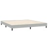 Cadre de lit sans matelas gris clair 200x210 cm velours 