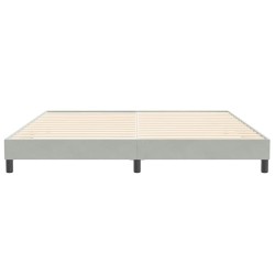 Cadre de lit sans matelas gris clair 200x210 cm velours 