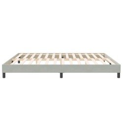 Cadre de lit sans matelas gris clair 200x210 cm velours 