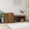 Armoire à chaussures Chêne fumé 130x35x54 cm Bois d'ingénierie 
