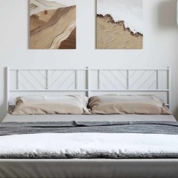Tête de lit métal blanc 193 cm 