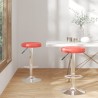 Tabourets de bar lot de 2 rouge similicuir 
