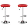 Tabourets de bar lot de 2 rouge similicuir 