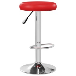 Tabourets de bar lot de 2 rouge similicuir 