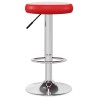 Tabourets de bar lot de 2 rouge similicuir 