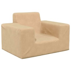Canapé pour enfants Crème Peluche douce 