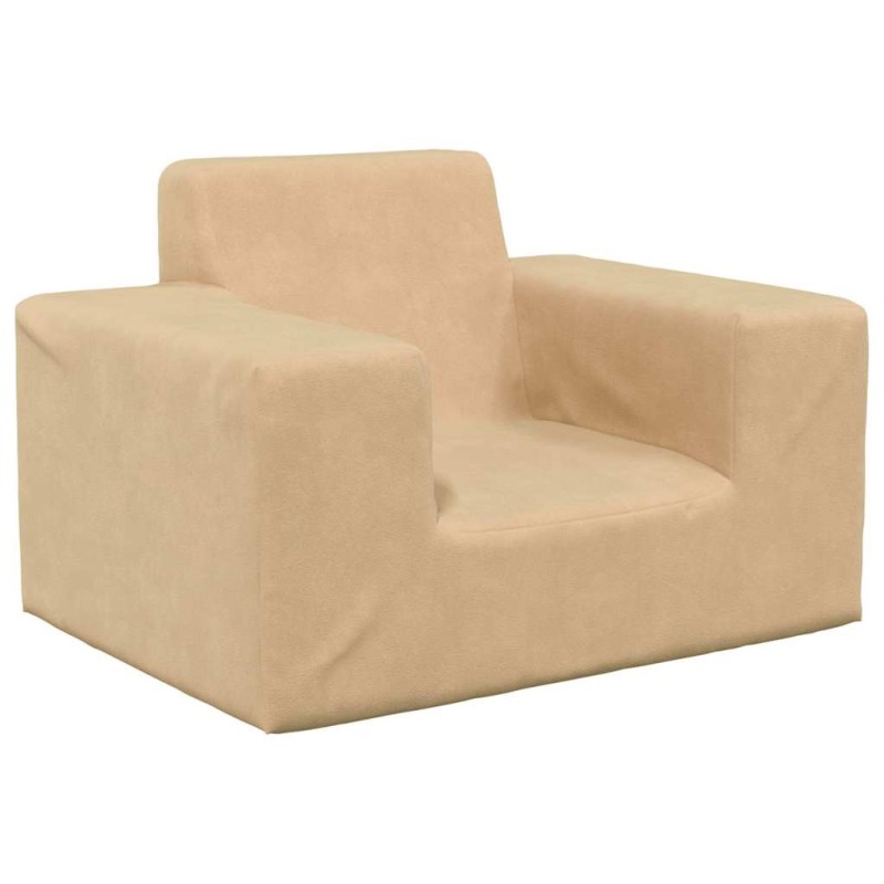 Canapé pour enfants Crème Peluche douce 