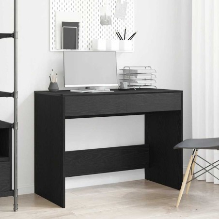 Bureau chêne noir 101x50x76,5 cm Bois d'ingénierie 